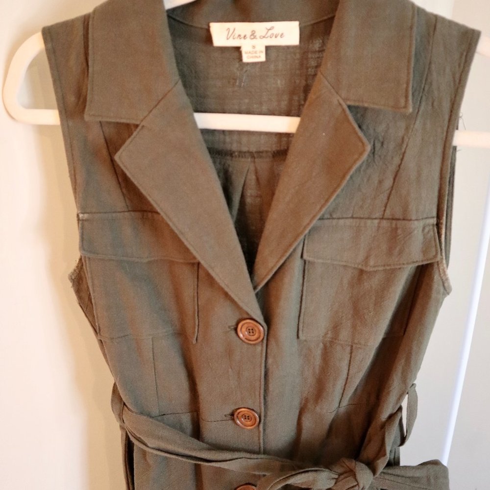 Olive Green Utility Dress